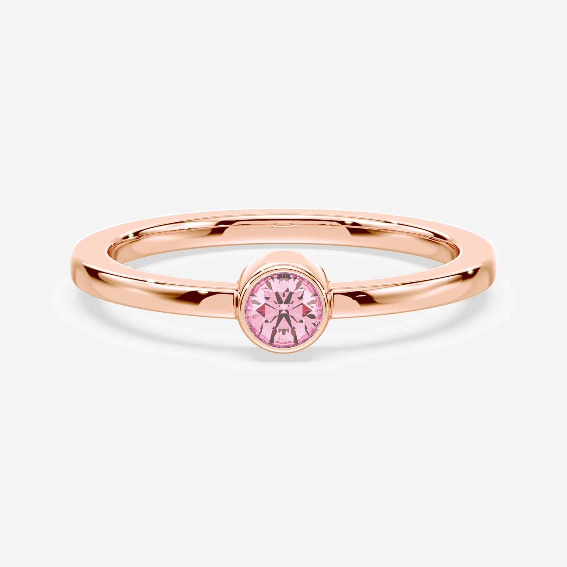 Pink Mini Bezel Ring