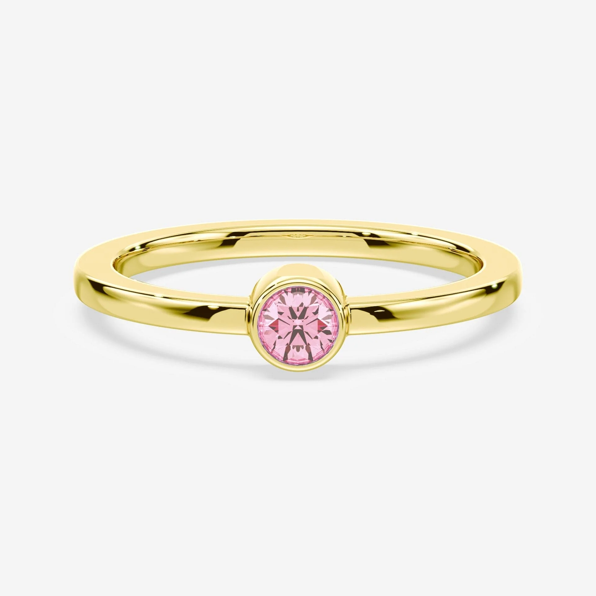 Pink Mini Bezel Ring