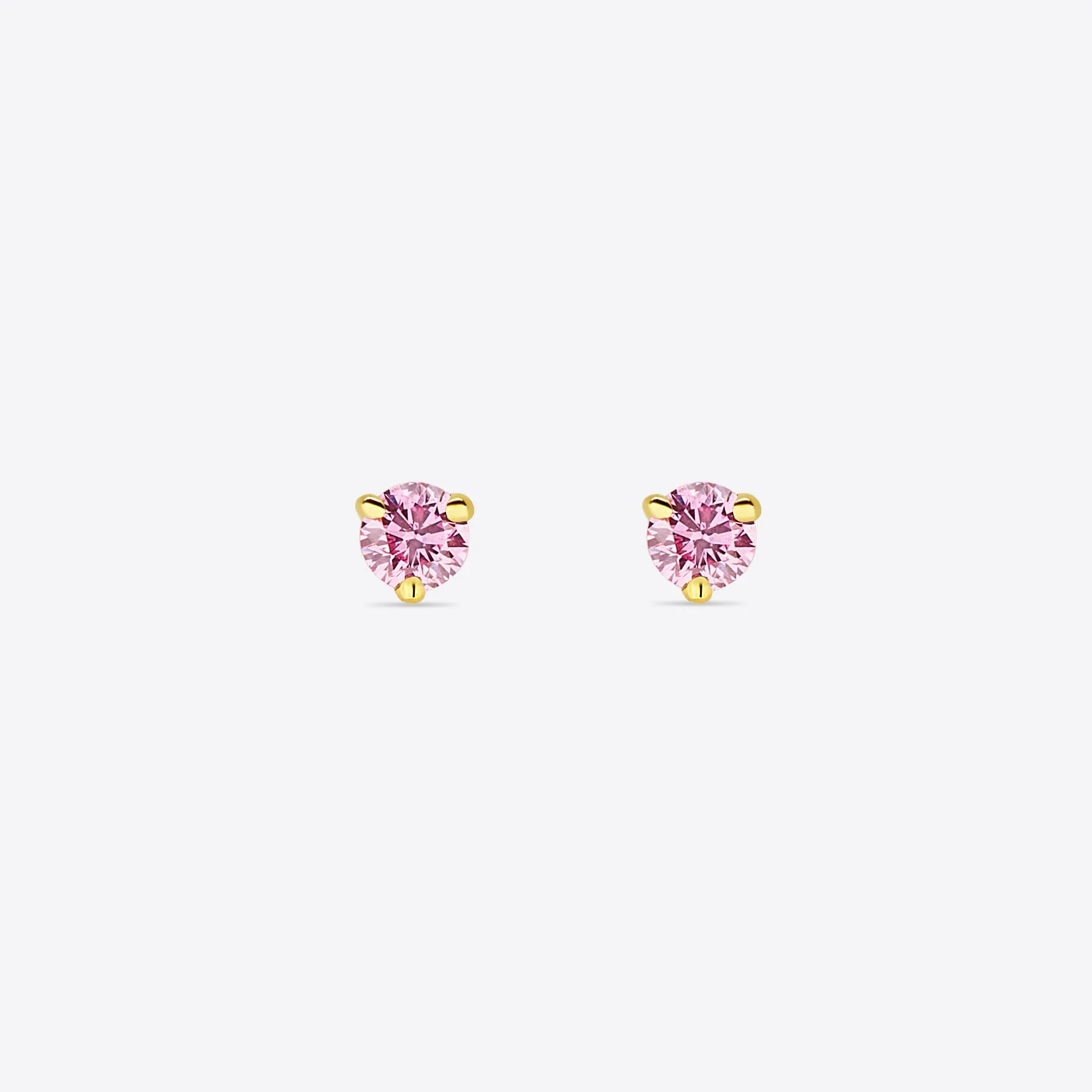 Pink Diamond Mini Stud Earrings
