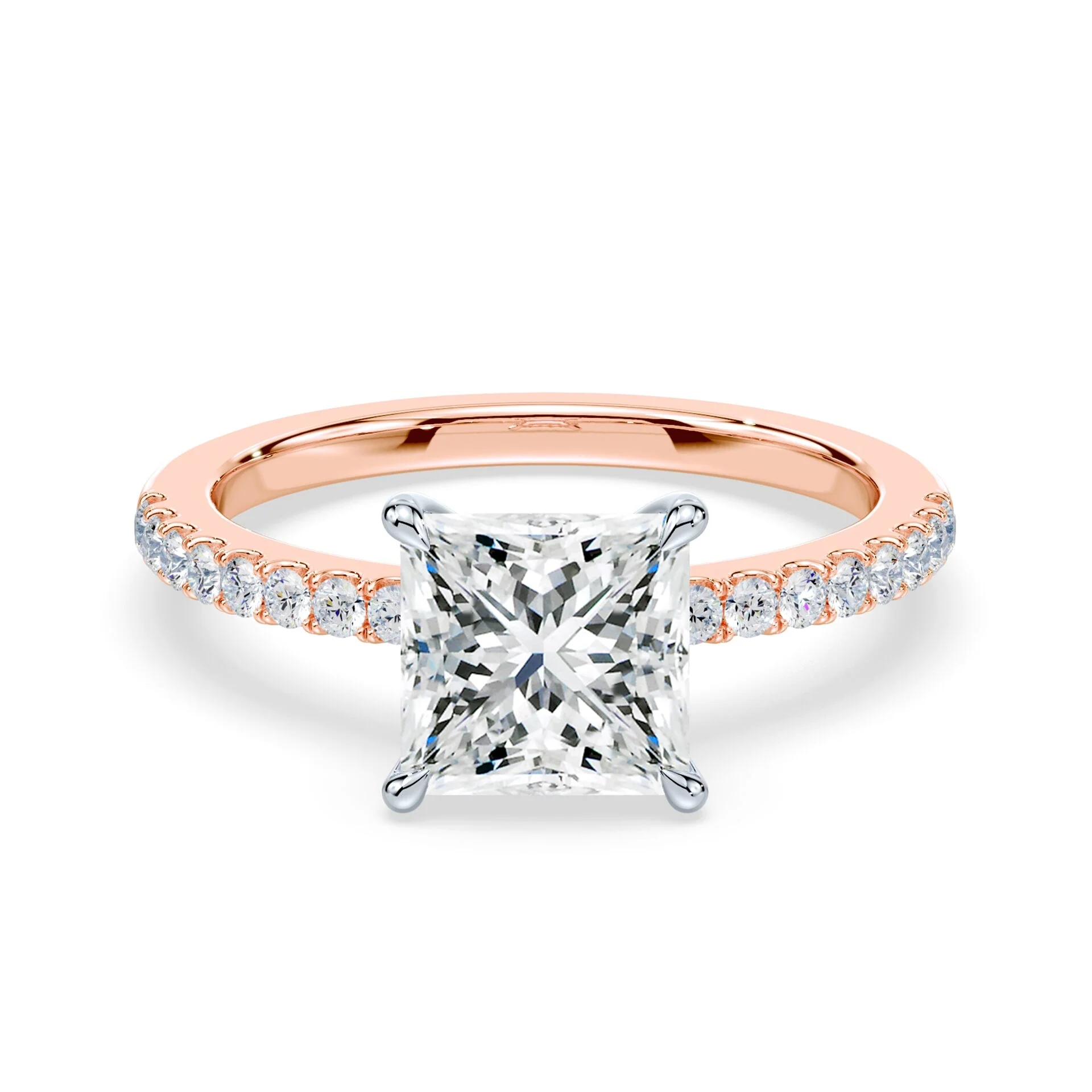 Princess Low Profile Hidden Halo Pave