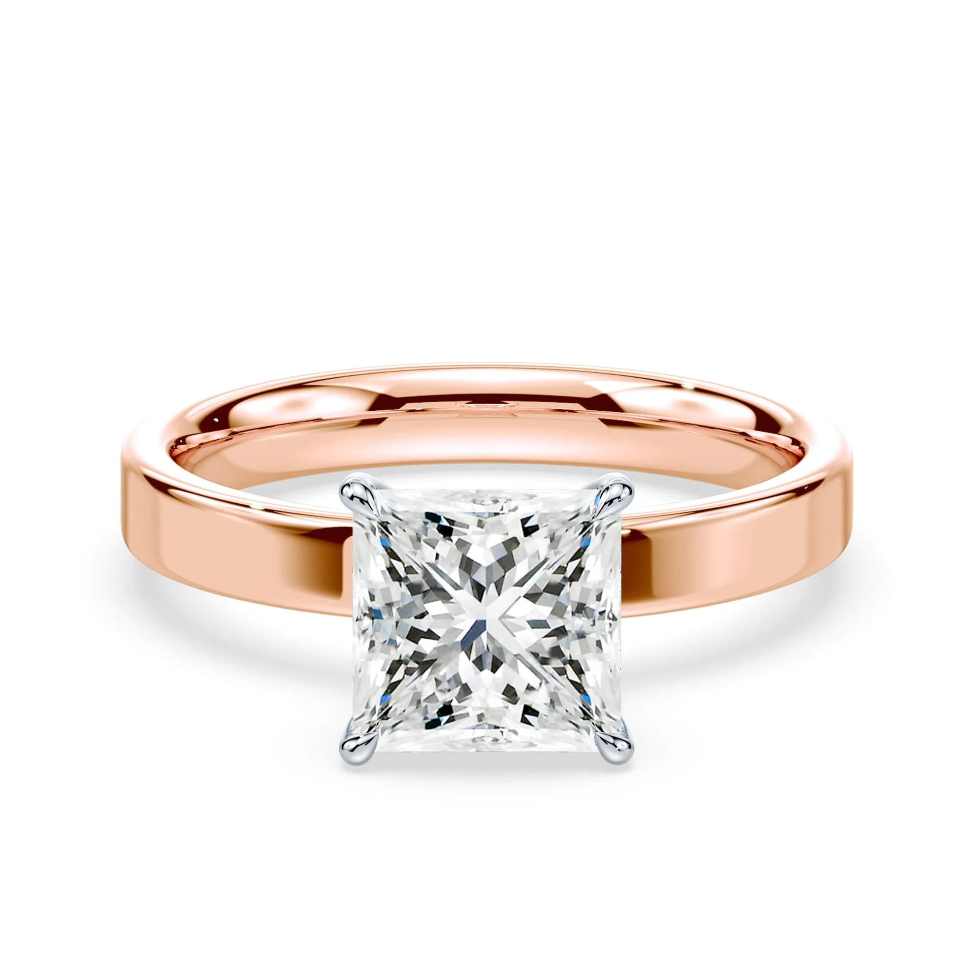 Princess Wide Solitaire Ring