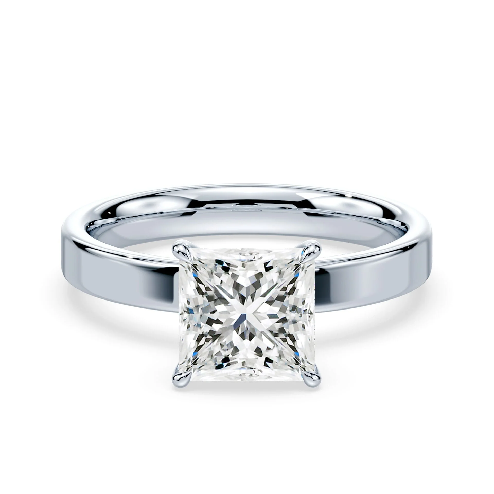 Princess Wide Solitaire Ring