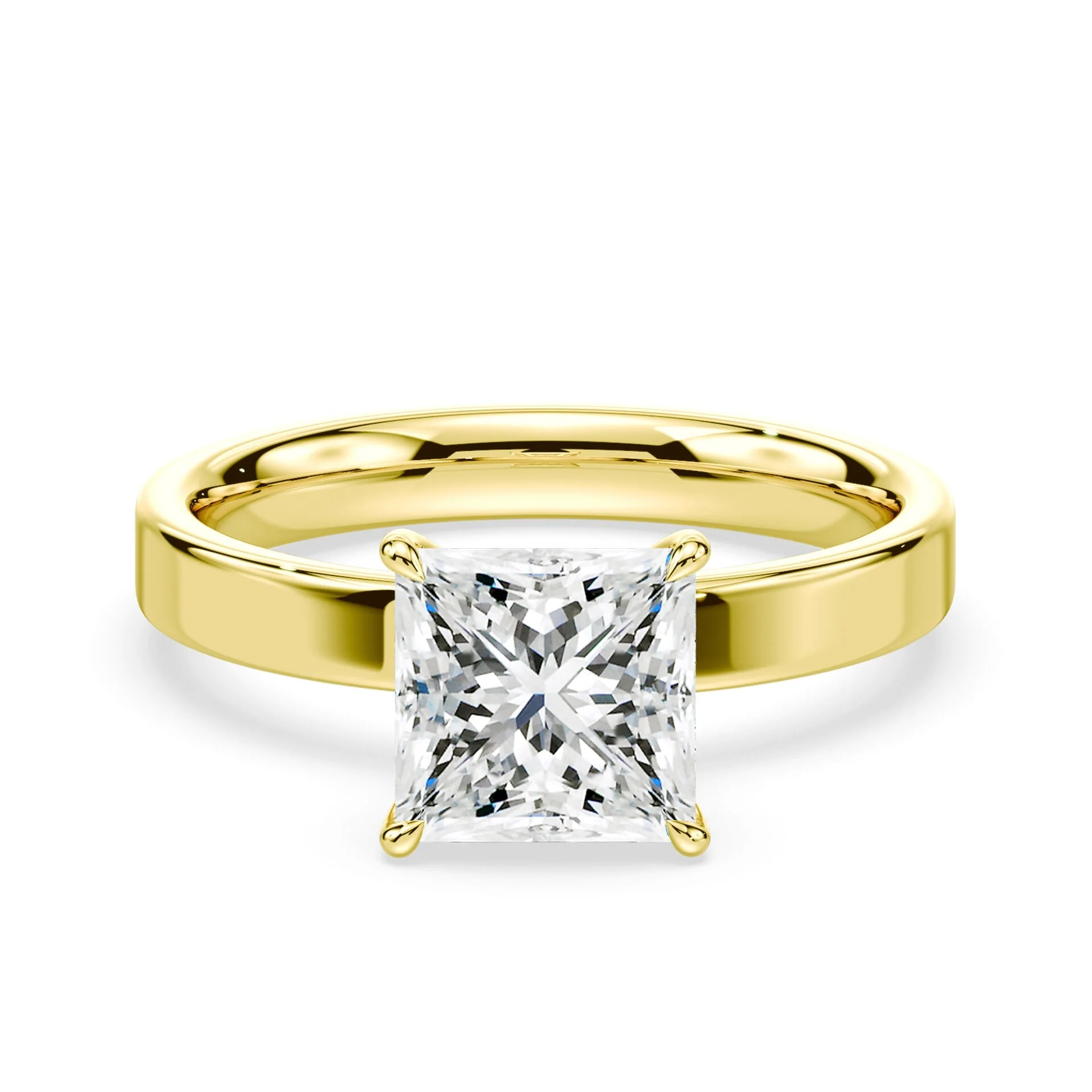 Princess Wide Solitaire Ring