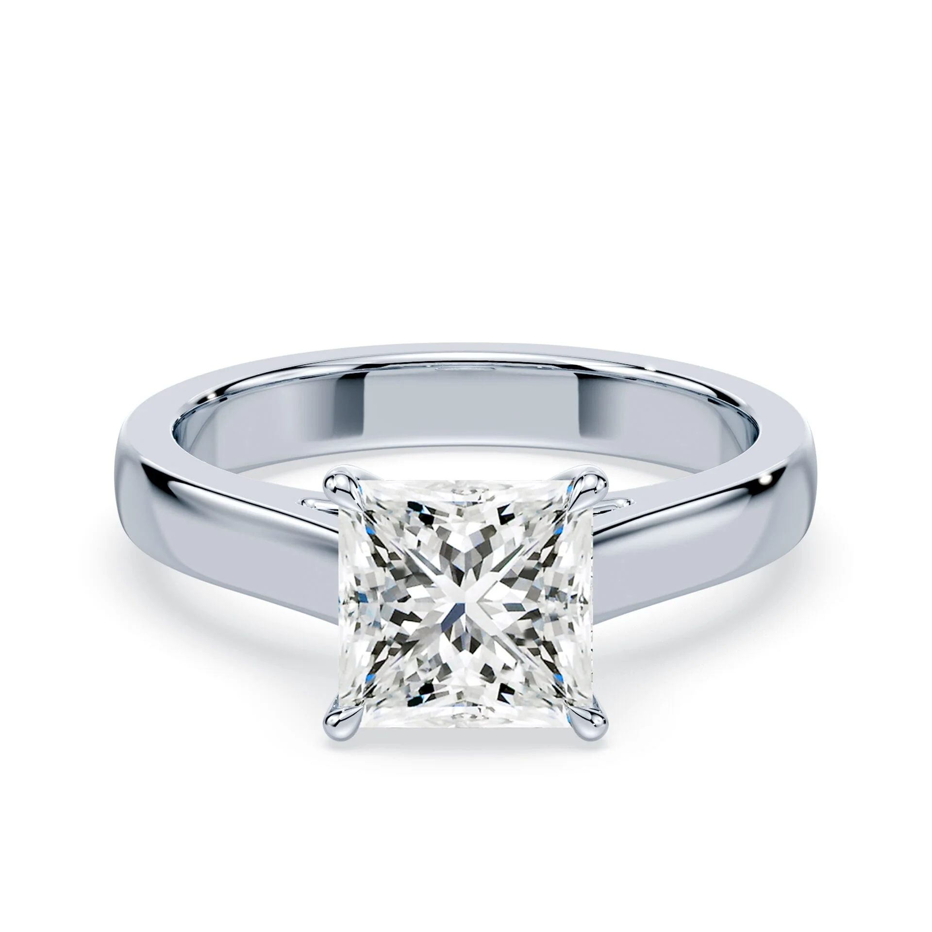 Princess Cut Wide Cathedral