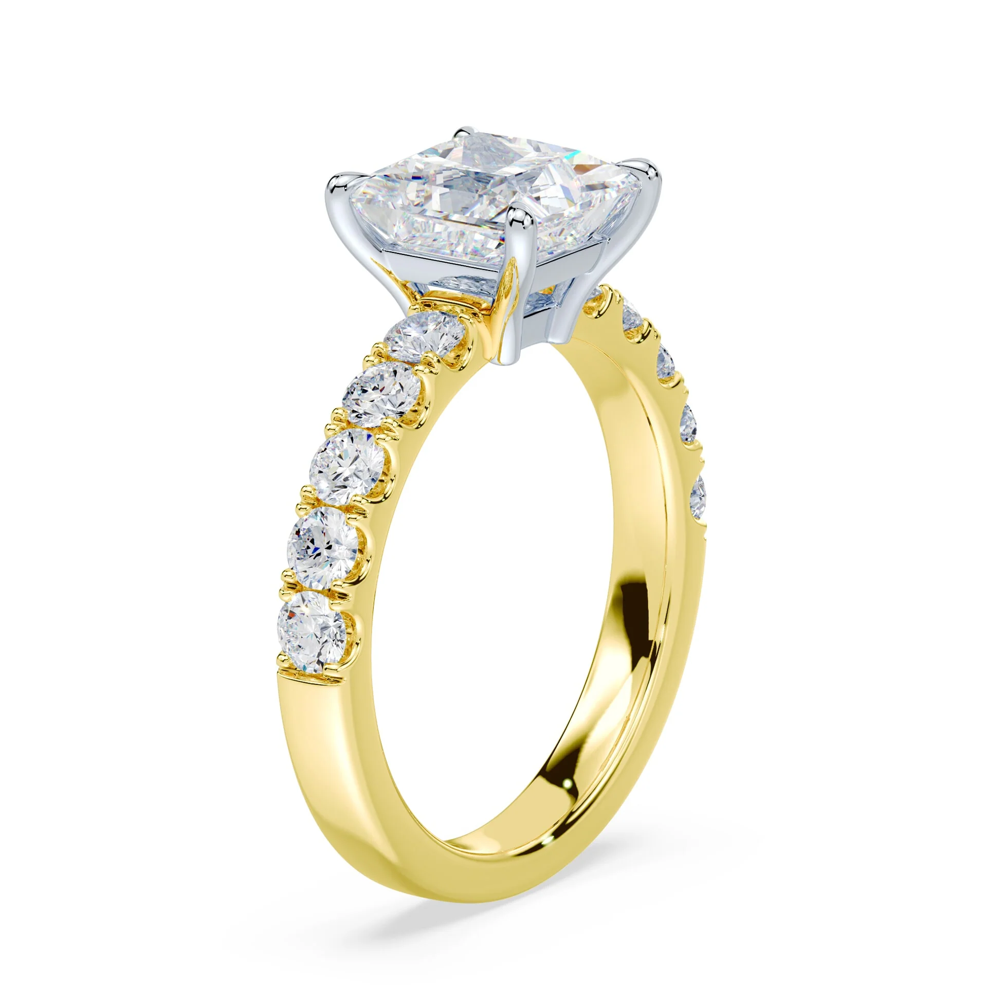 Princess Cut Low Profile Wide Pave - Image 2