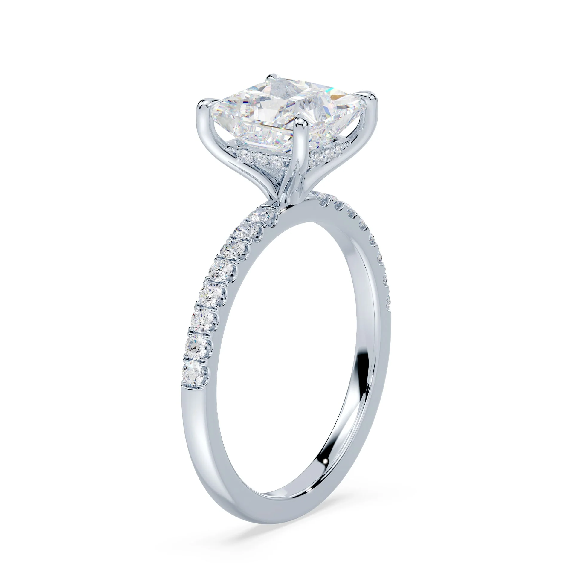 Princess Hidden Halo Pave Ring - Image 2