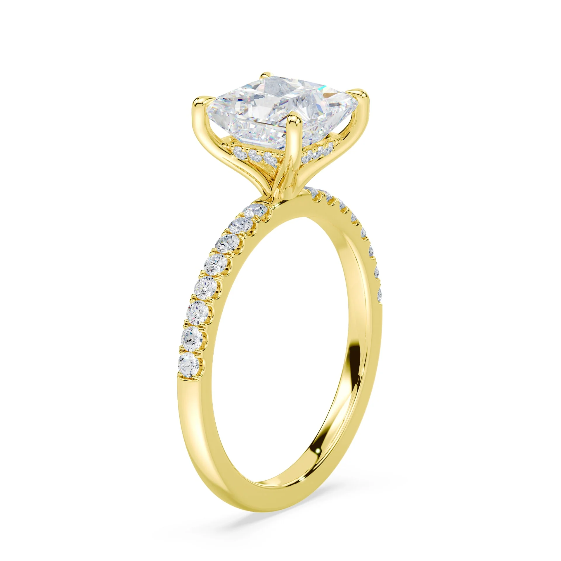 Princess Hidden Halo Pave Ring - Image 2