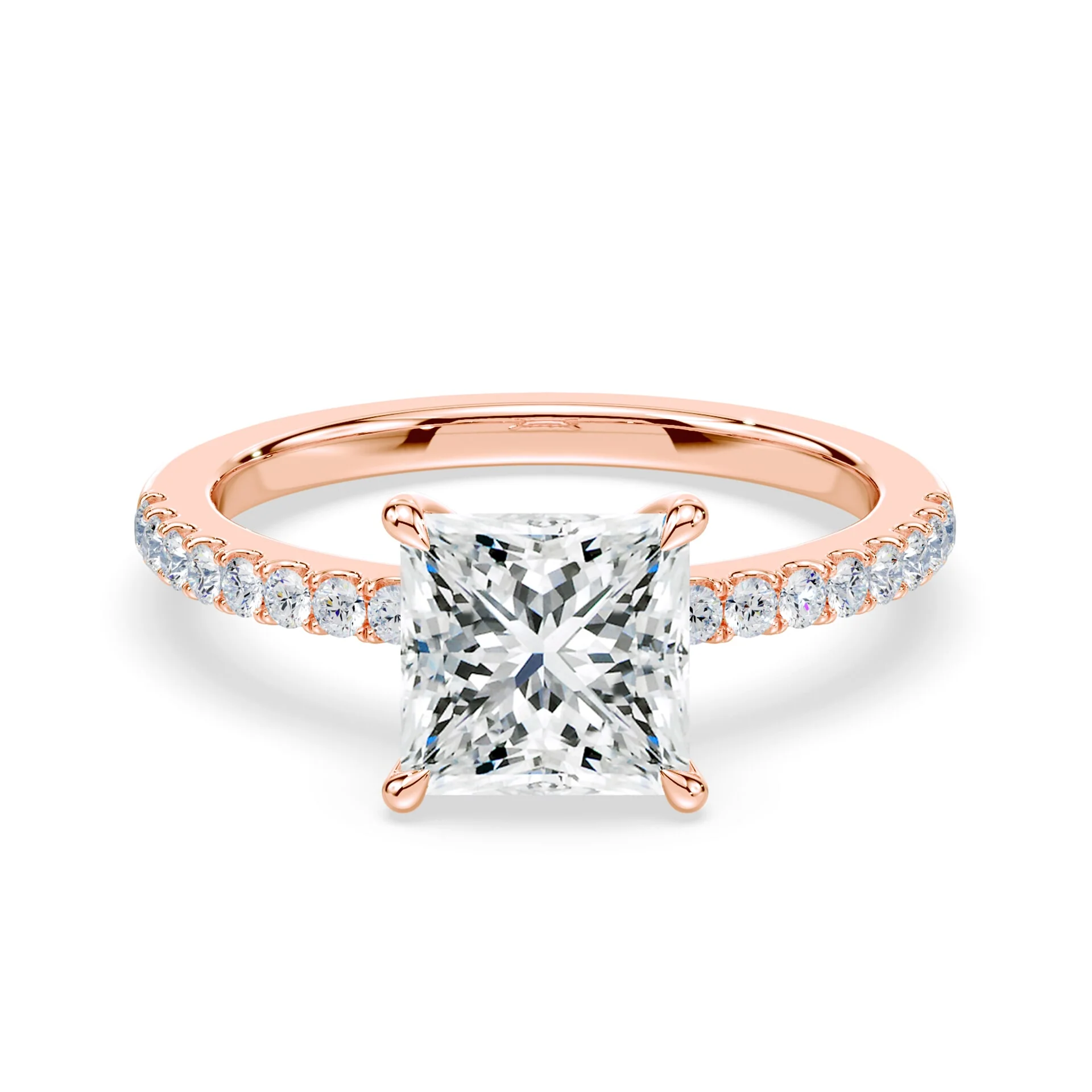 Princess Low Profile Hidden Halo Pave