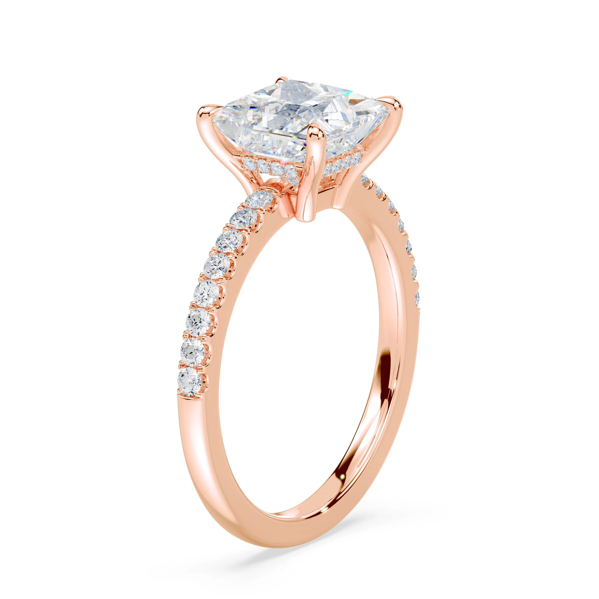 Princess Low Profile Hidden Halo Pave - Image 2