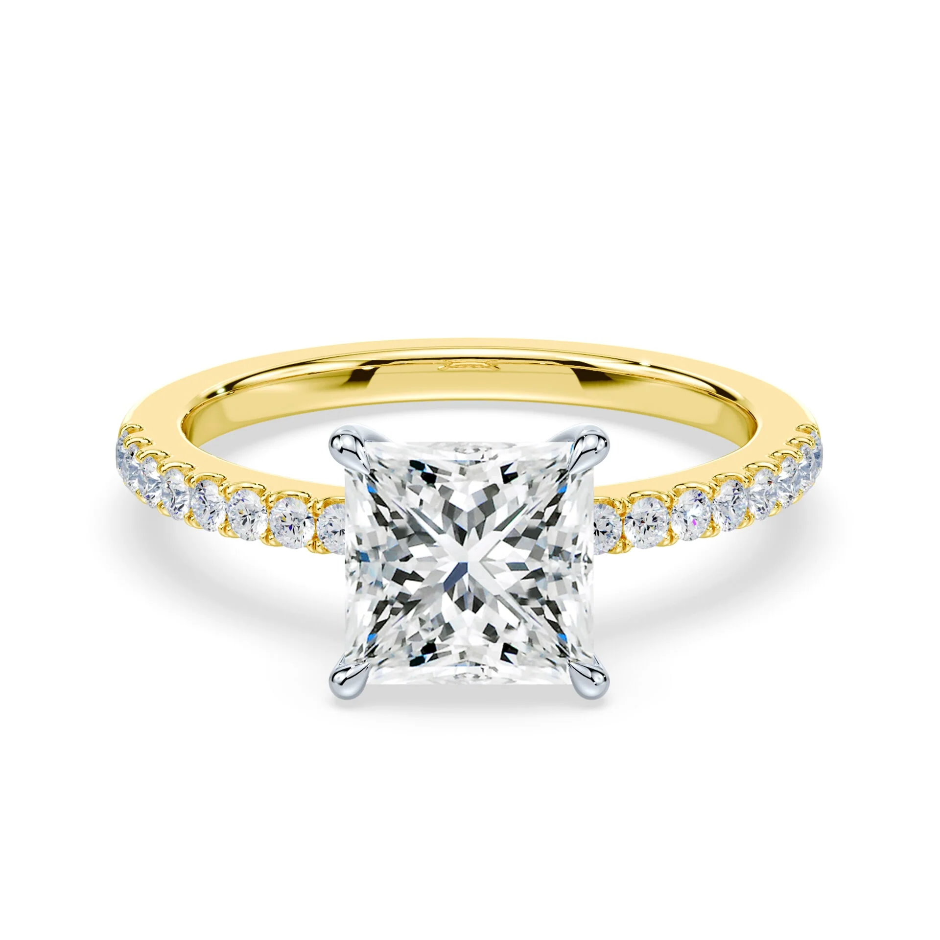Princess Low Profile Hidden Halo Pave