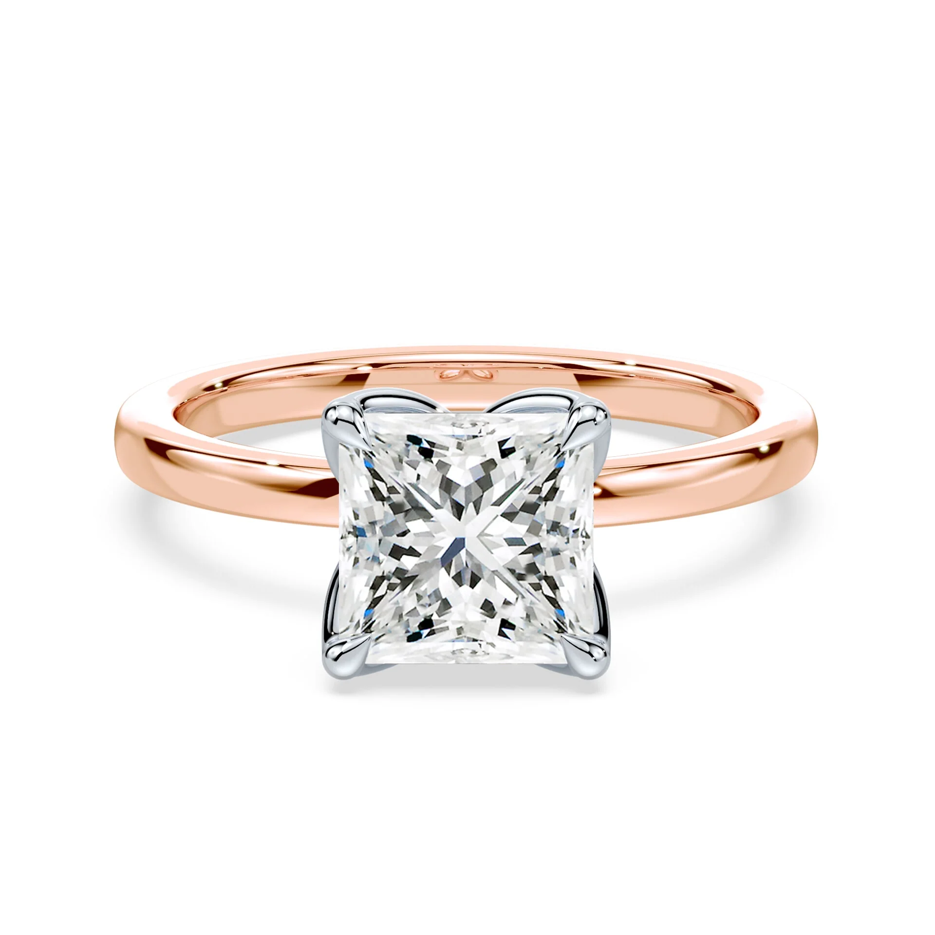Princess Cut Tulip Engagement Ring