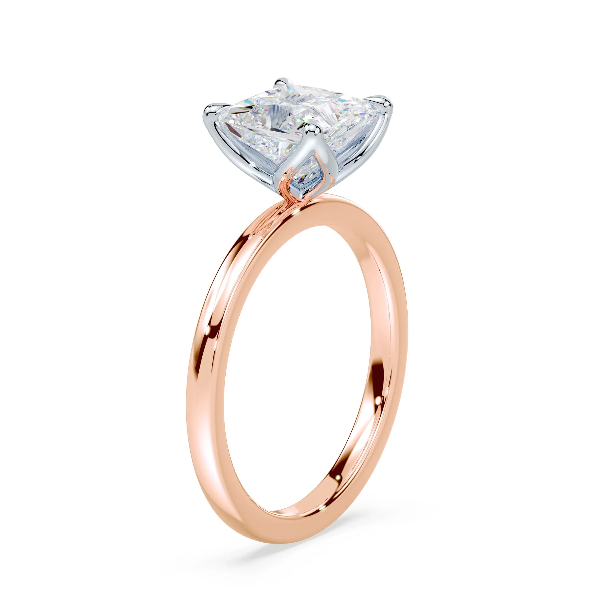 Princess Cut Tulip Engagement Ring - Image 2