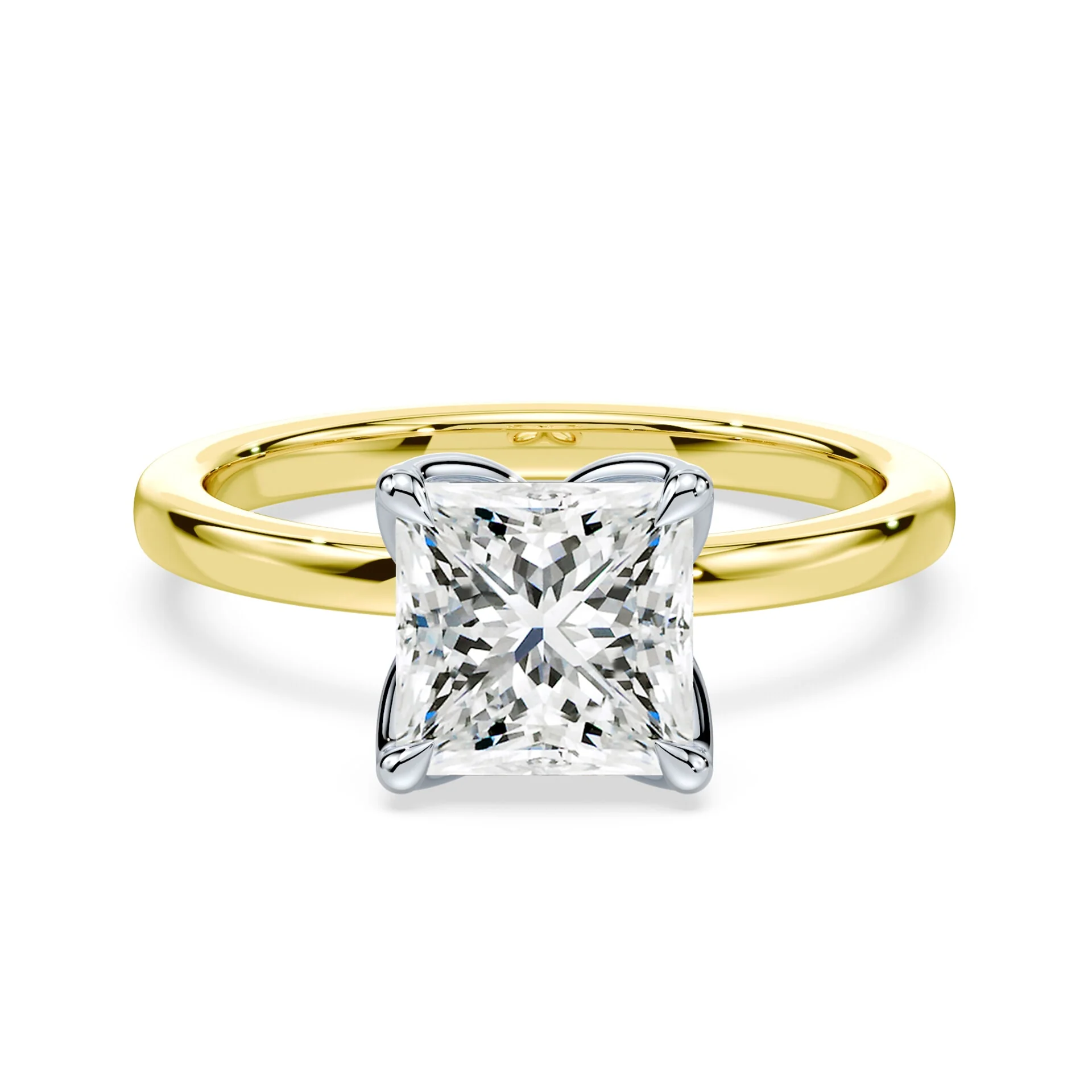 Princess Cut Tulip Engagement Ring