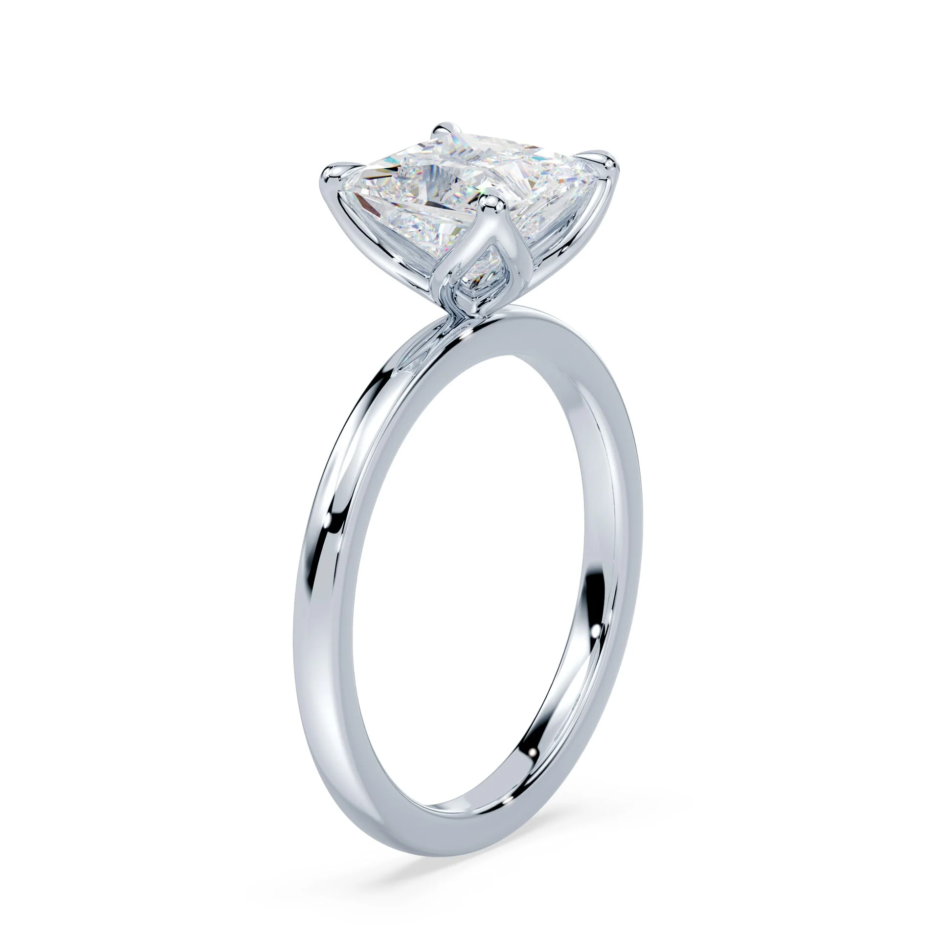 Princess Cut Tulip Engagement Ring - Image 2