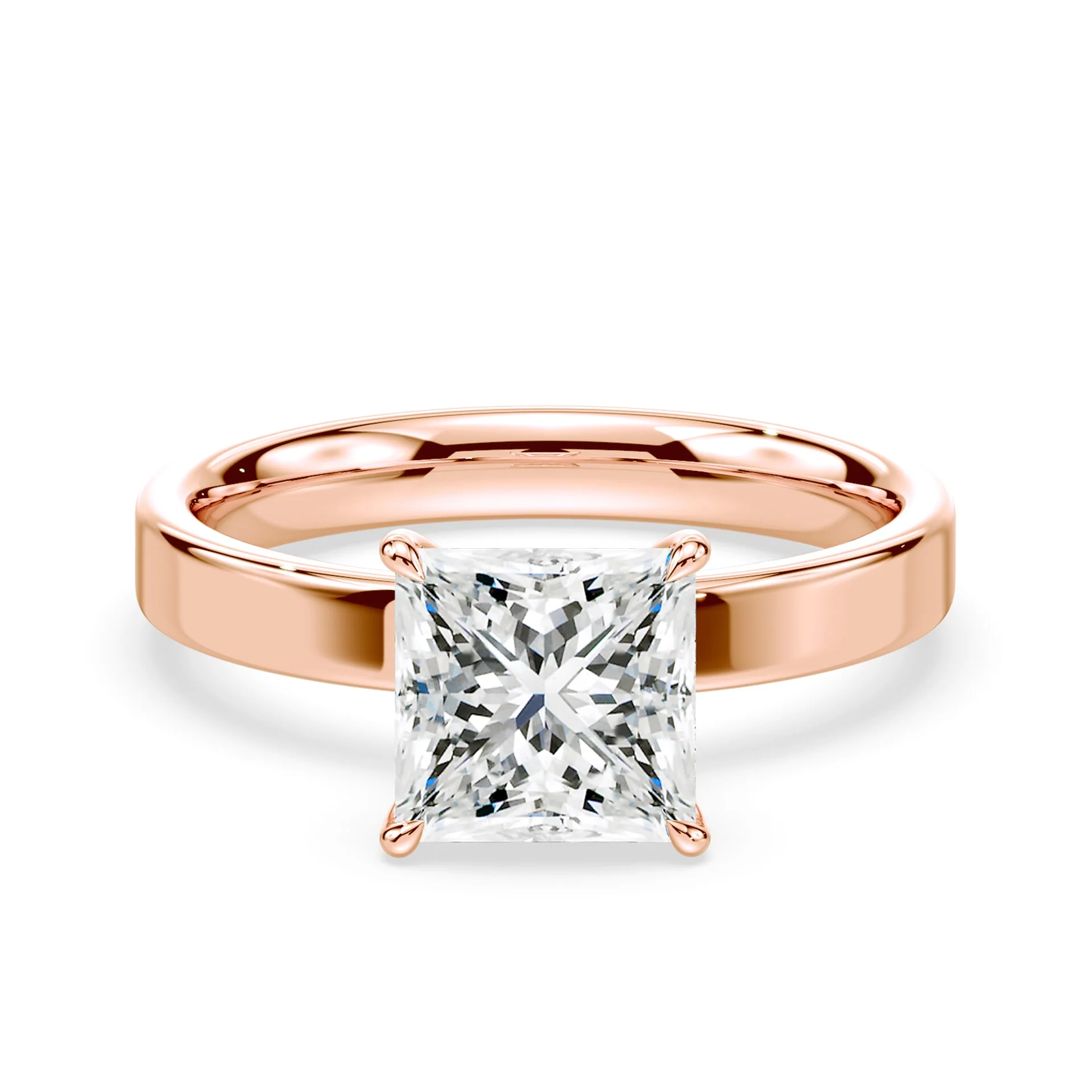 Princess Wide Solitaire Ring
