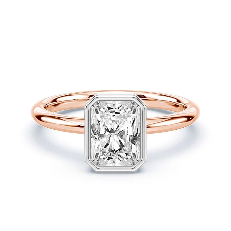 Radiant Cut Bezel Ring