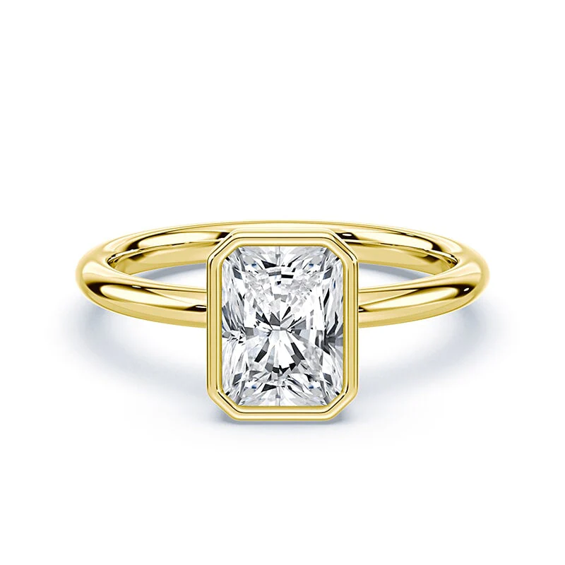 Radiant Cut Bezel Ring