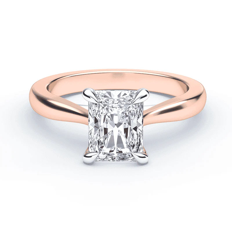 Radiant Cut Mini Cathedral Ring