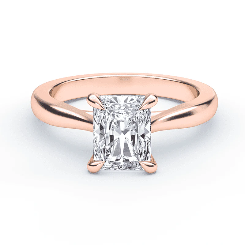 Radiant Cut Mini Cathedral Ring