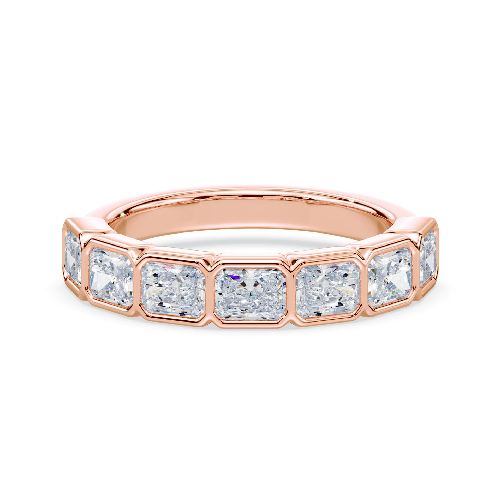 Radiant Cut East-West Bezel Band