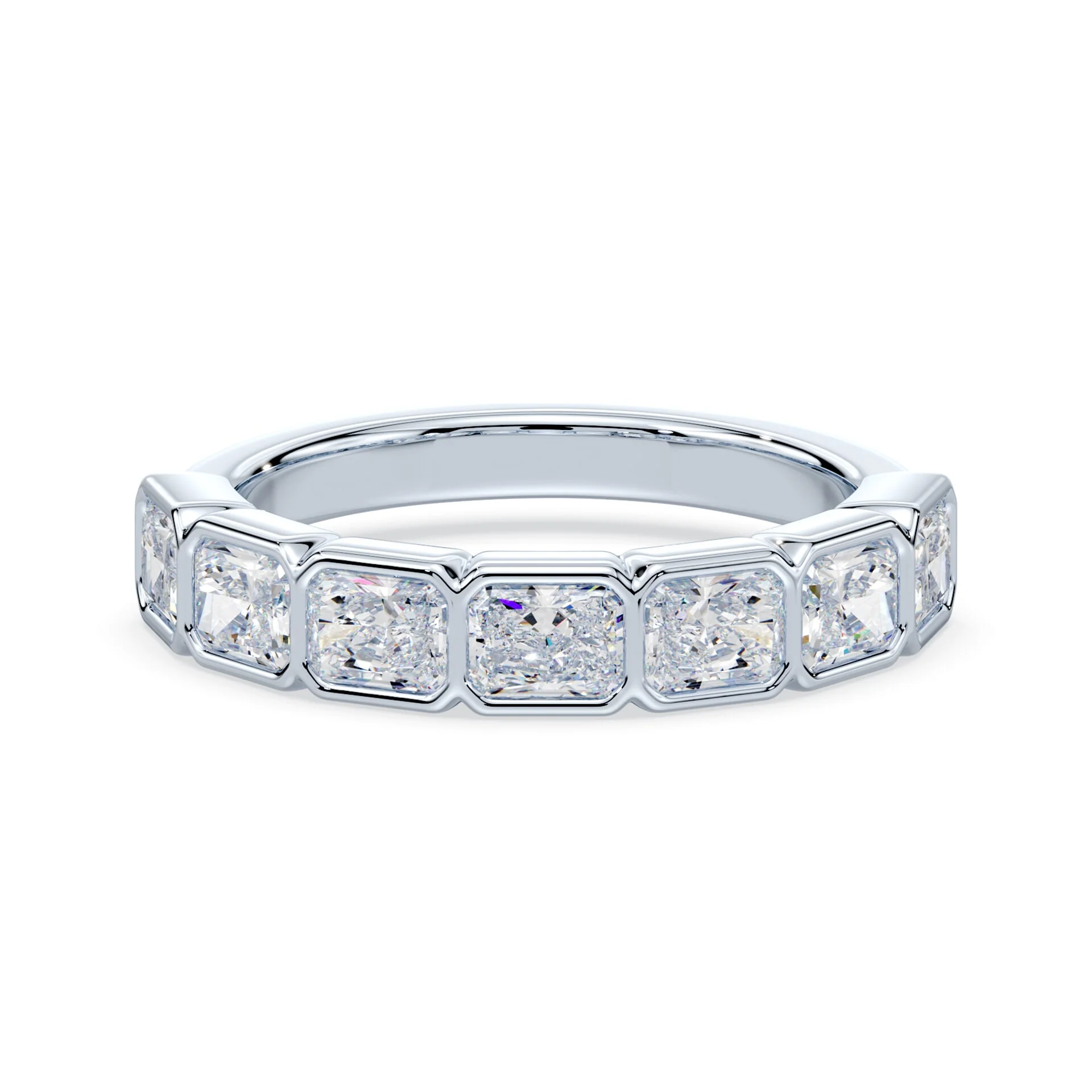 Radiant Cut East-West Bezel Band