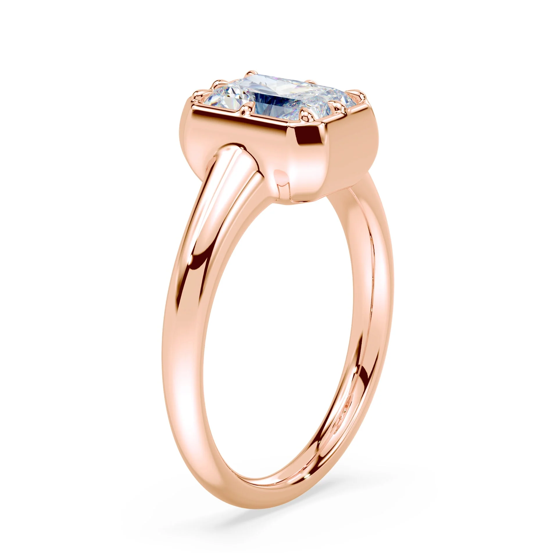 Radiant Cut Button Back Ring - Image 2