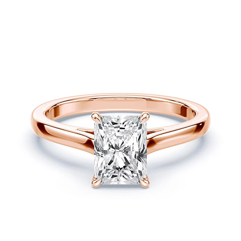 Radiant Sleek Cathedral Ring