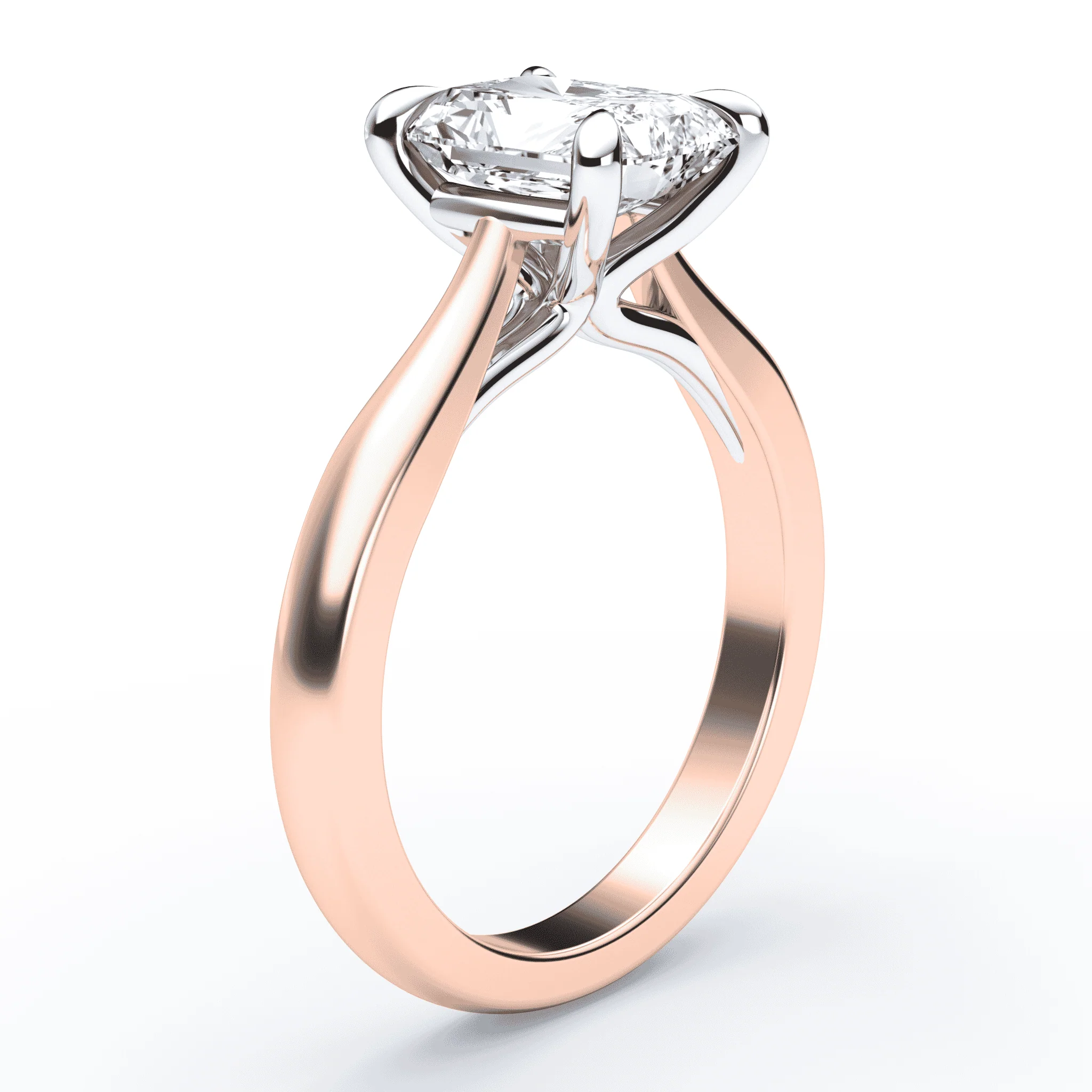 Radiant Cut Cathedral Ring - Image 2
