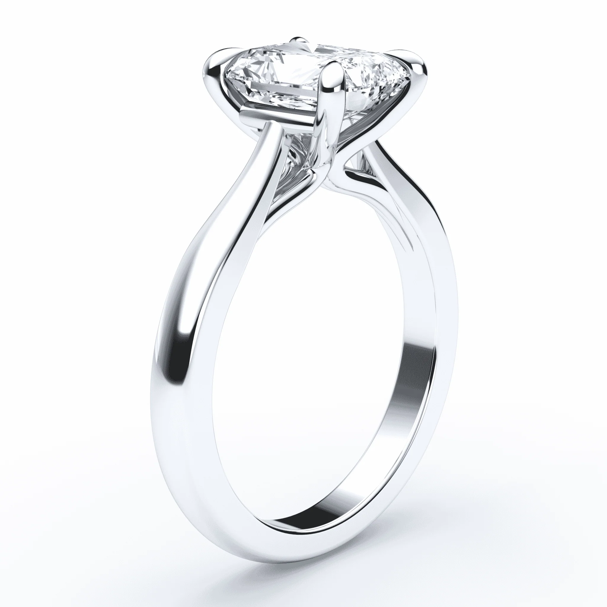 Radiant Cut Cathedral Ring - Image 2
