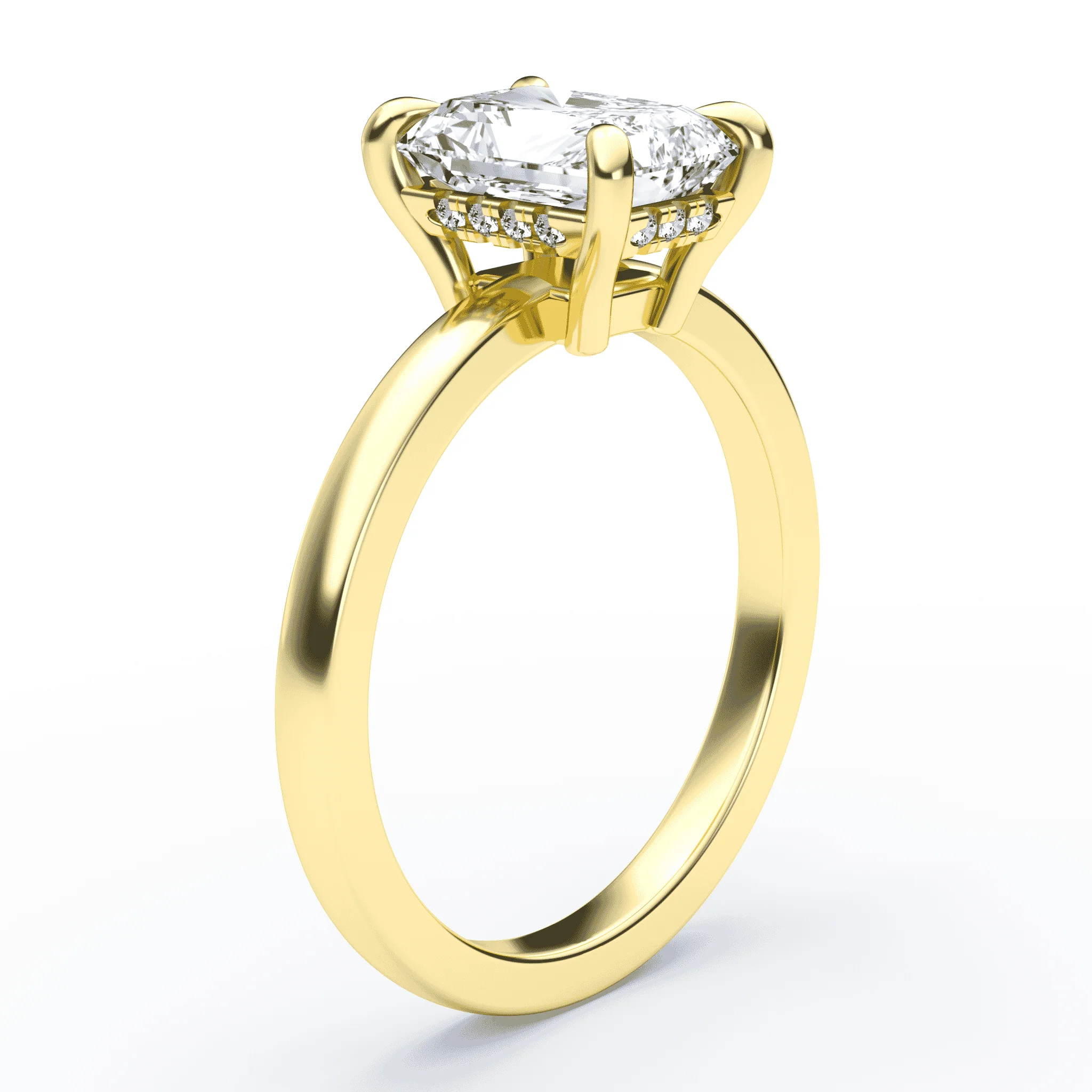Radiant Cut Low Profile Hidden Halo - Image 2