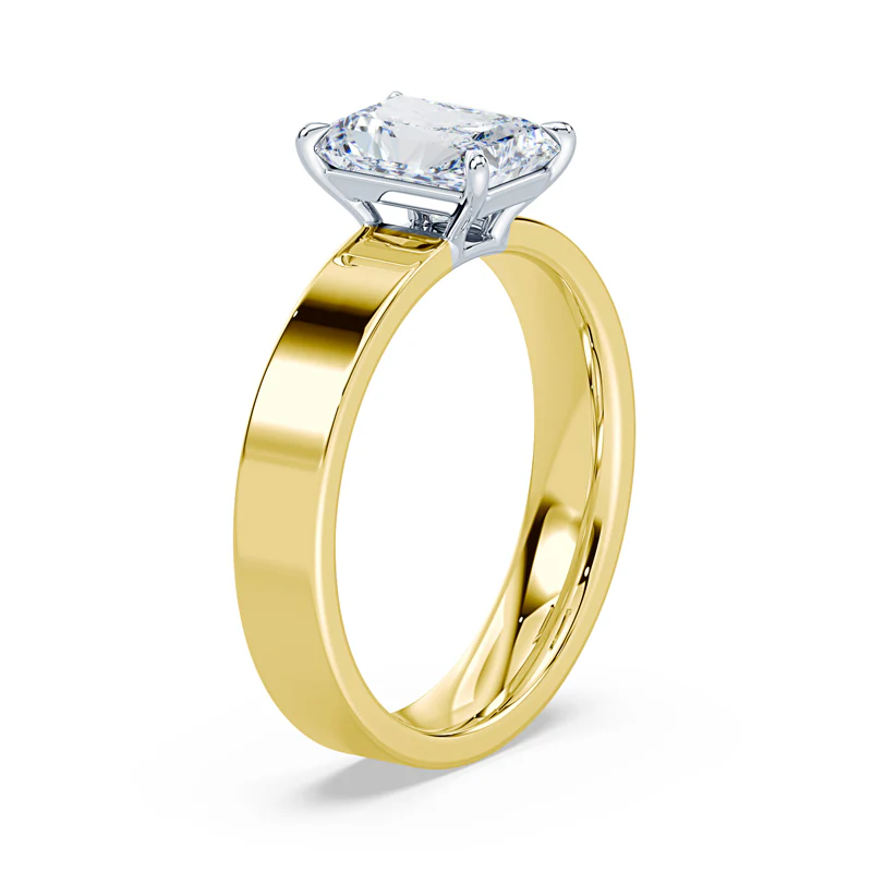 Radiant Cut Low Wide Solitaire - Image 2