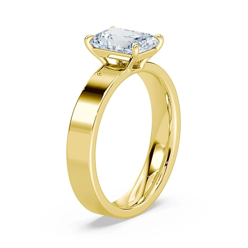 Radiant Cut Low Wide Solitaire - Image 2