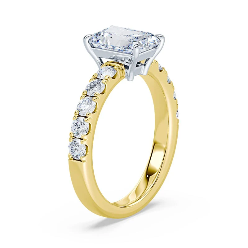 Radiant Cut Low Wide Pave Ring - Image 2