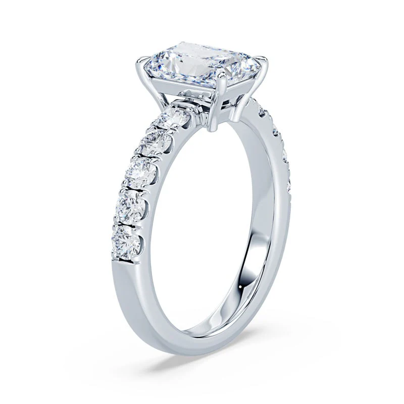 Radiant Cut Low Wide Pave Ring - Image 2