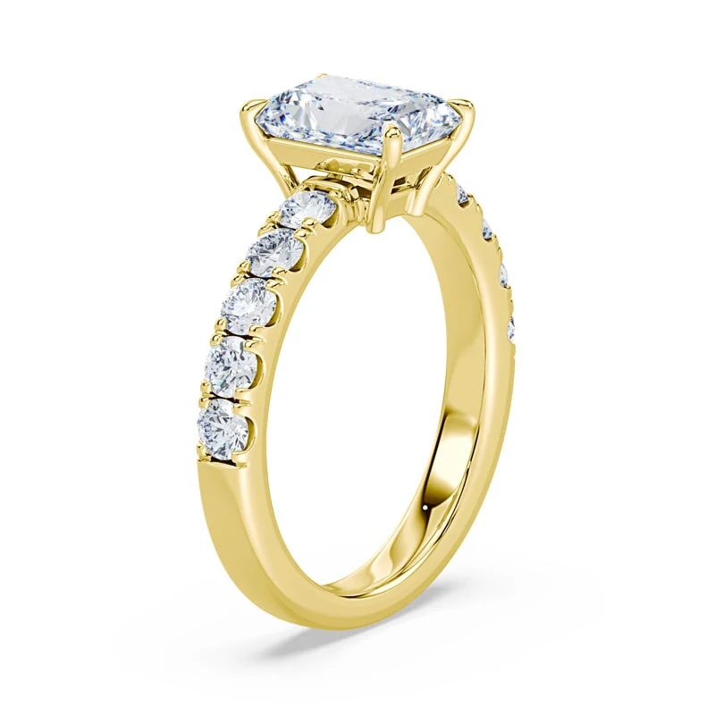Radiant Cut Low Wide Pave Ring - Image 2