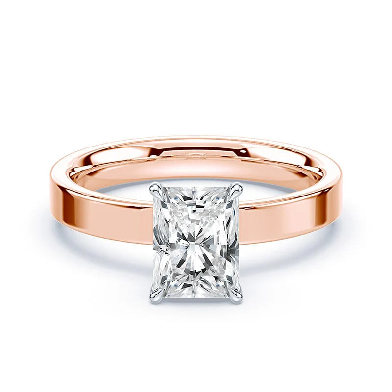 Radiant Cut Wide Solitaire