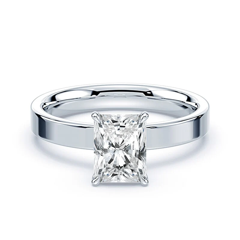 Radiant Cut Wide Solitaire