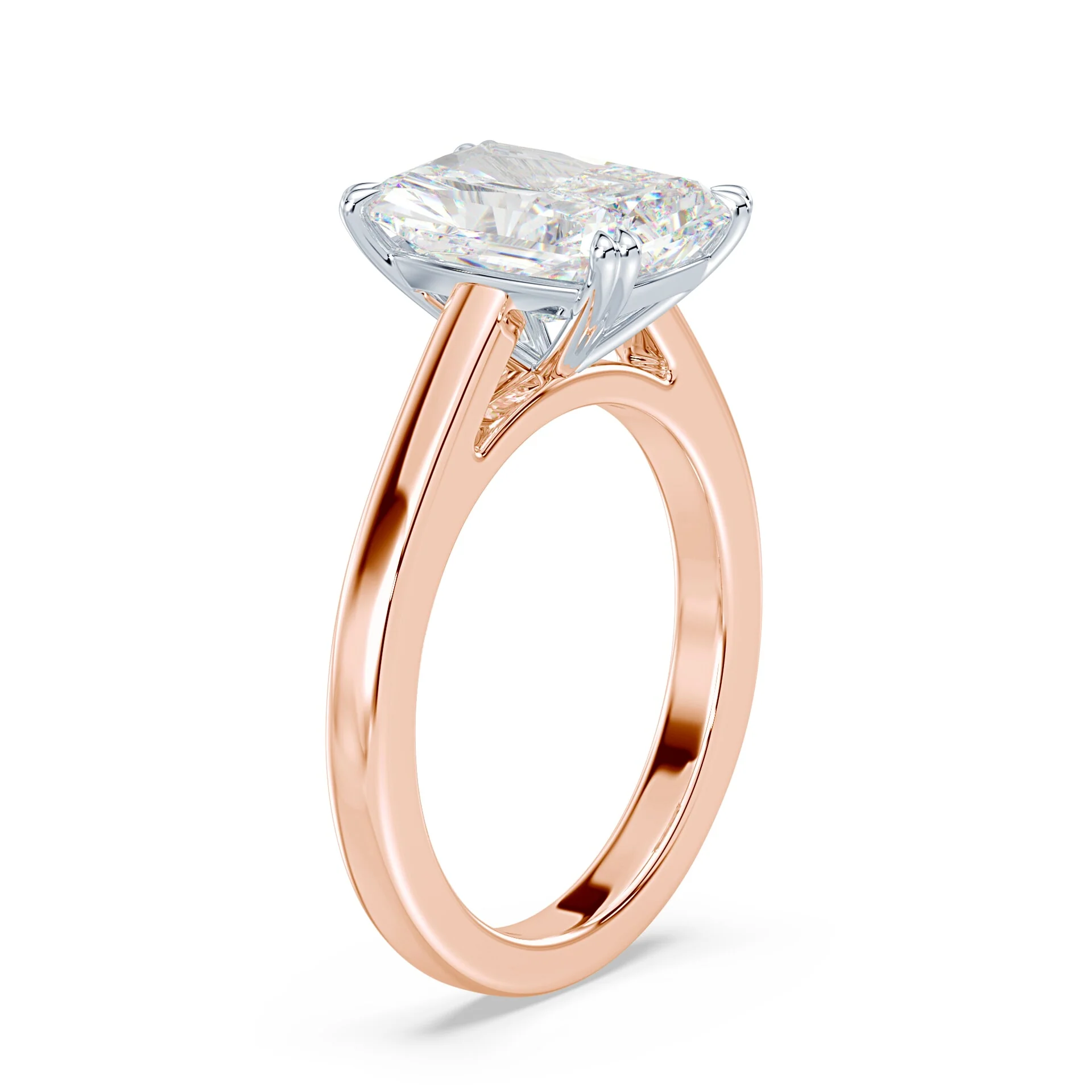 Radiant Cut Double Prong Cathedral - Image 2