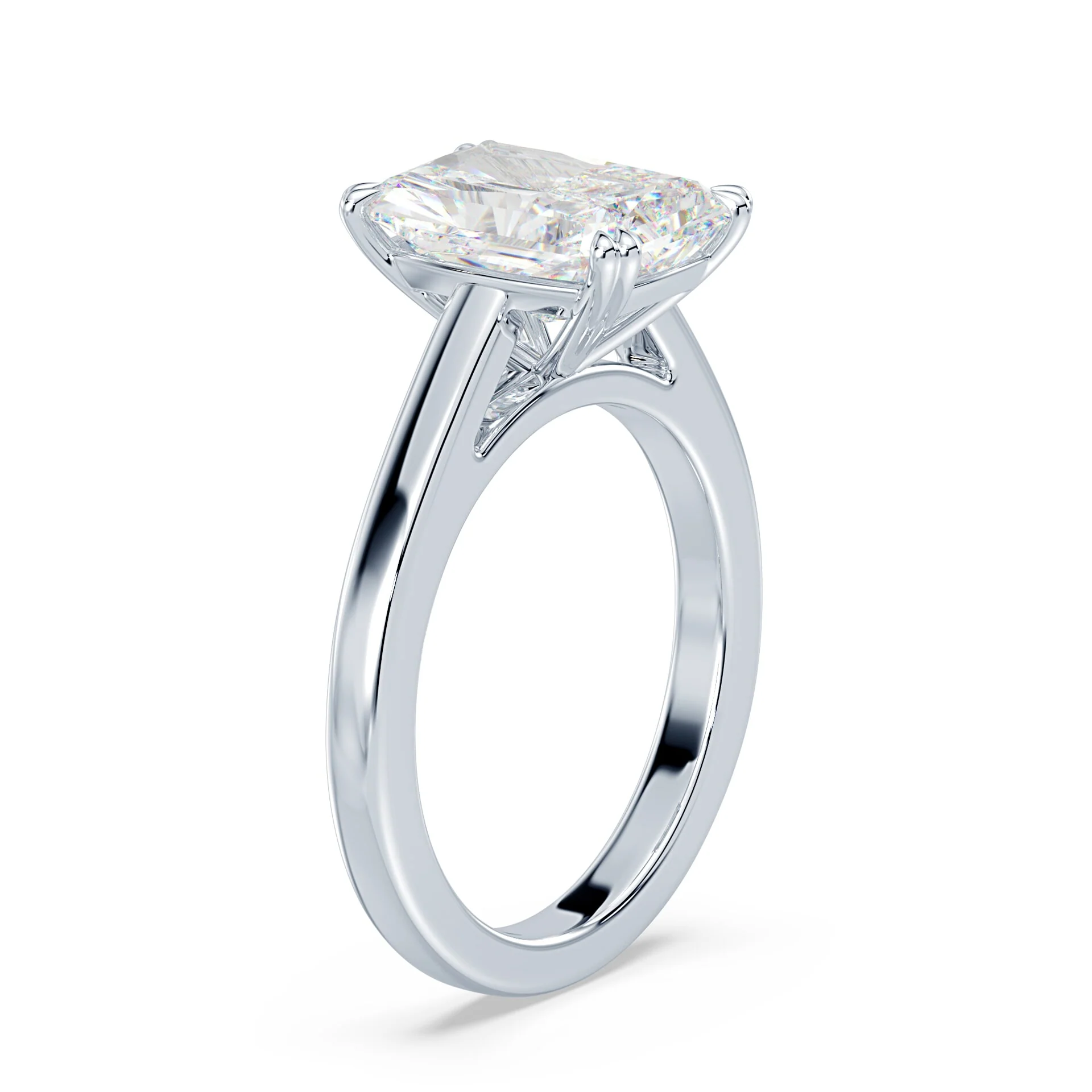 Radiant Cut Double Prong Cathedral - Image 2