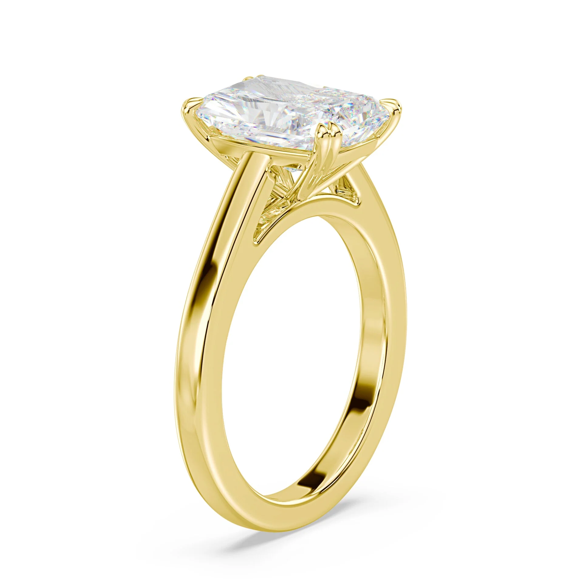 Radiant Cut Double Prong Cathedral - Image 2