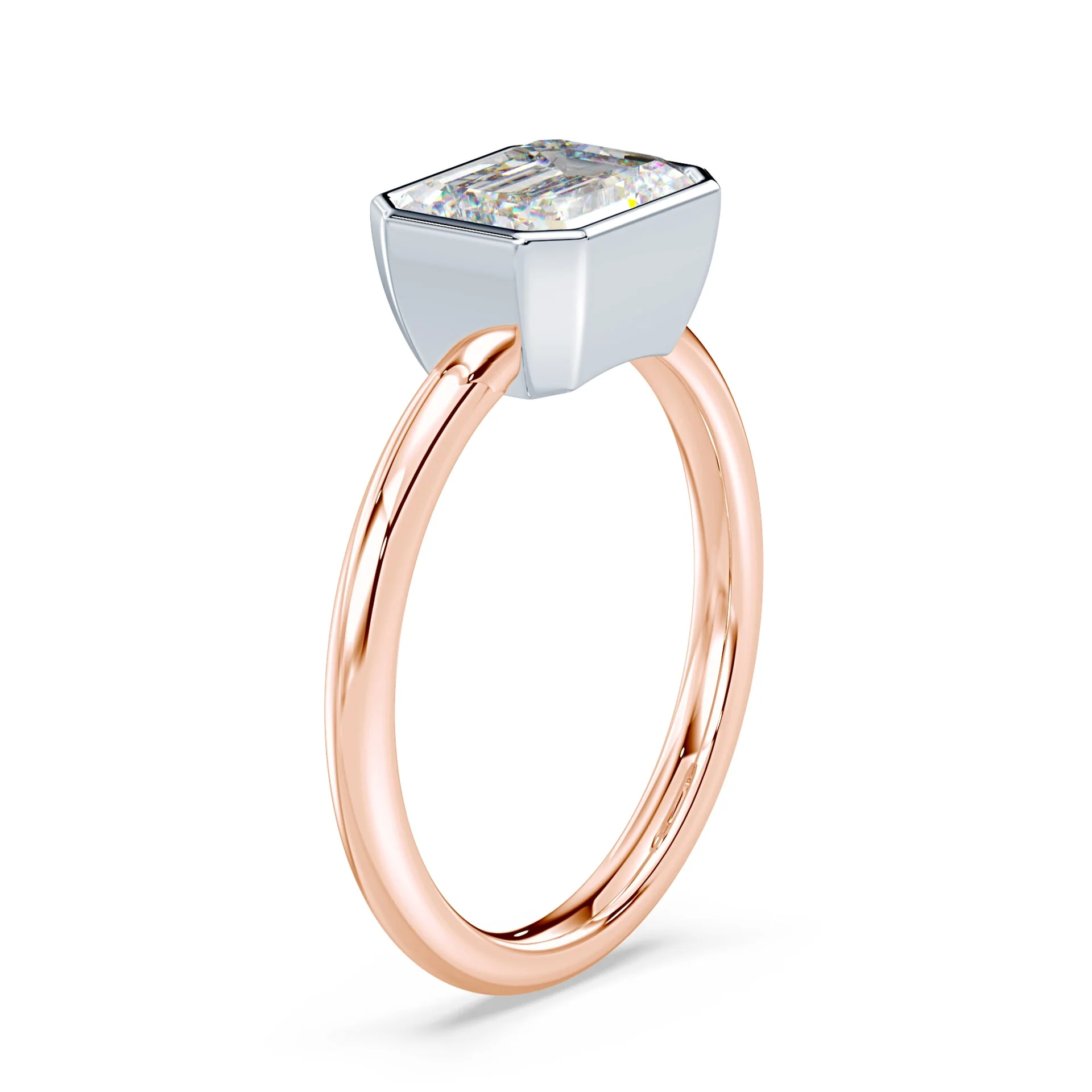 Radiant Cut East-West Bezel Ring - Image 2
