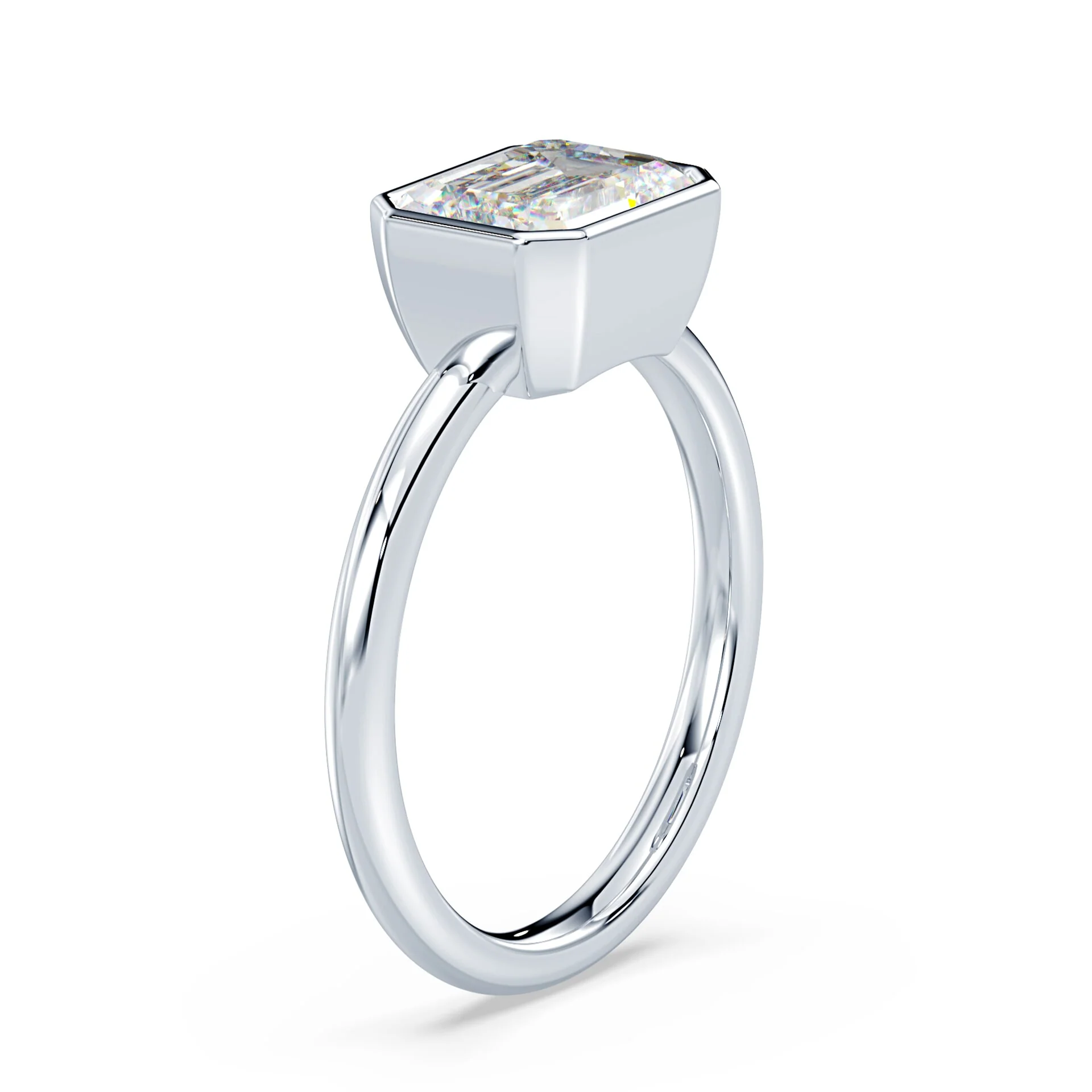 Radiant Cut East-West Bezel Ring - Image 2