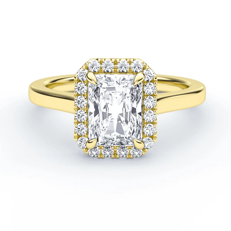 Radiant Cut Halo Engagement Ring