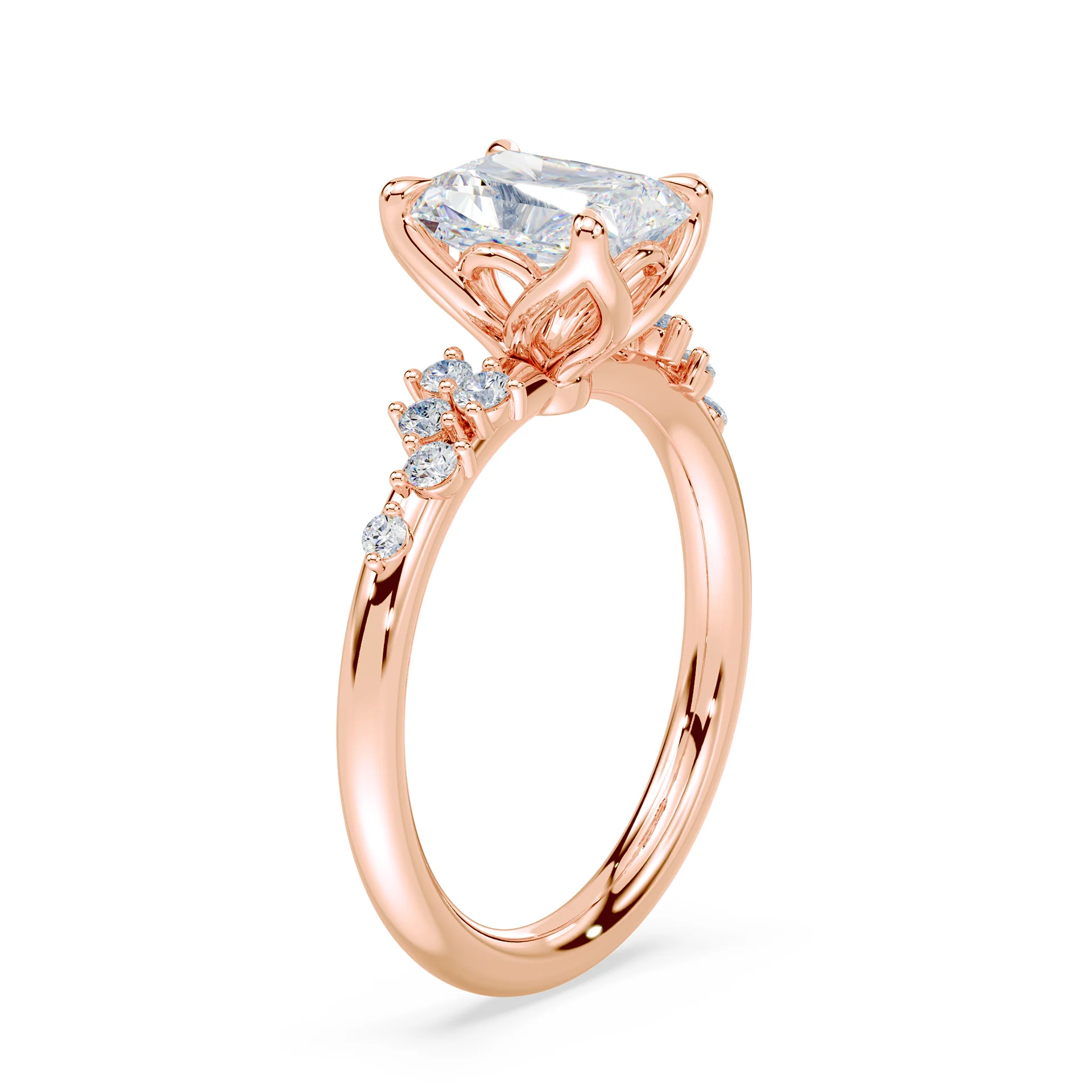 Radiant Cut Petals Cluster Ring - Image 2