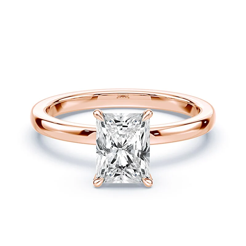 Radiant Cut Pave Prongs Solitaire