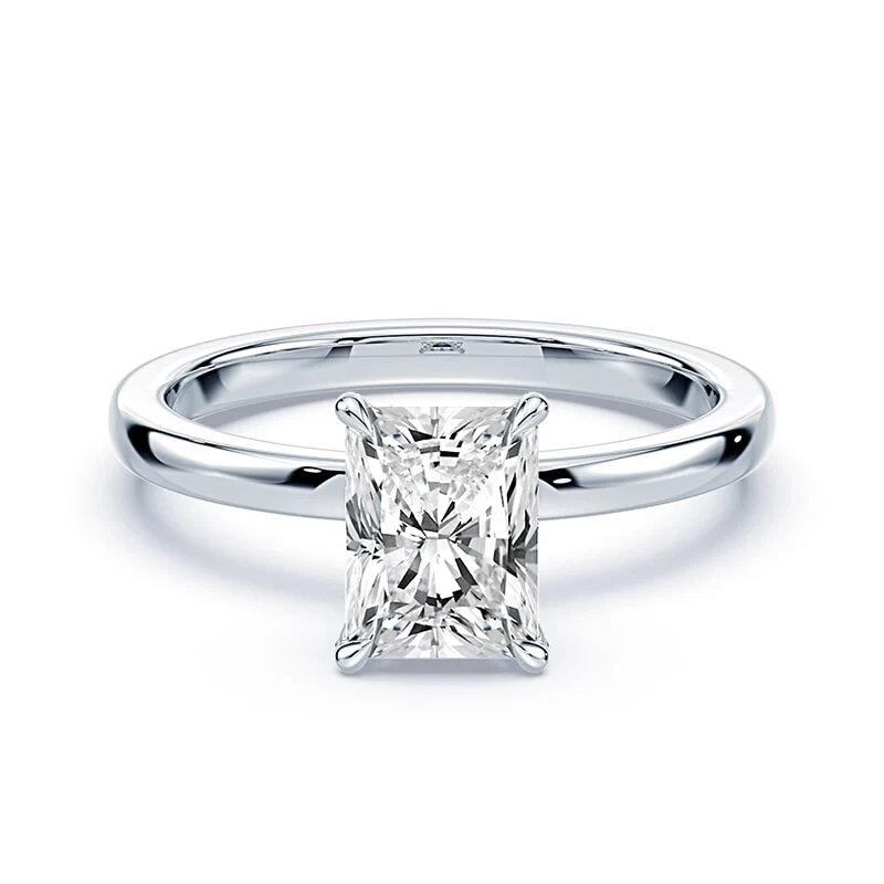 Radiant Cut Pave Prongs Solitaire