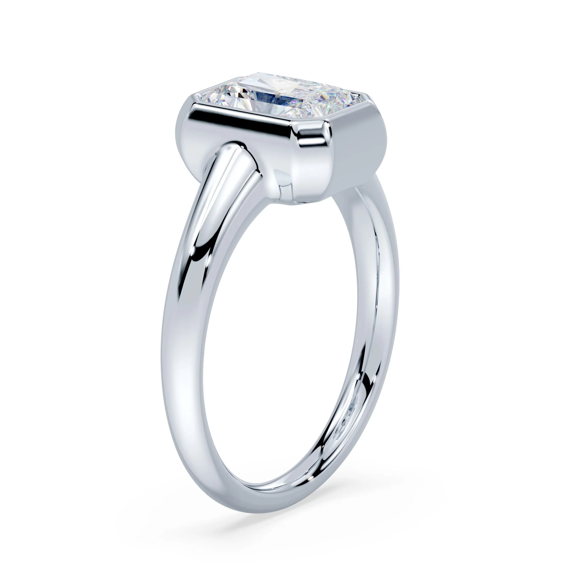 Radiant Cut Wide Bezel Ring - Image 2