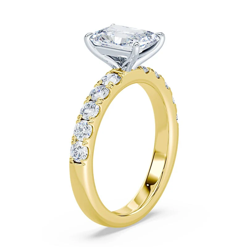 Radiant Cut Wide Pave Ring - Image 2
