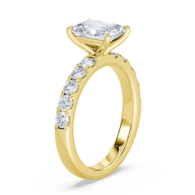Radiant Cut Wide Pave Ring - Image 2