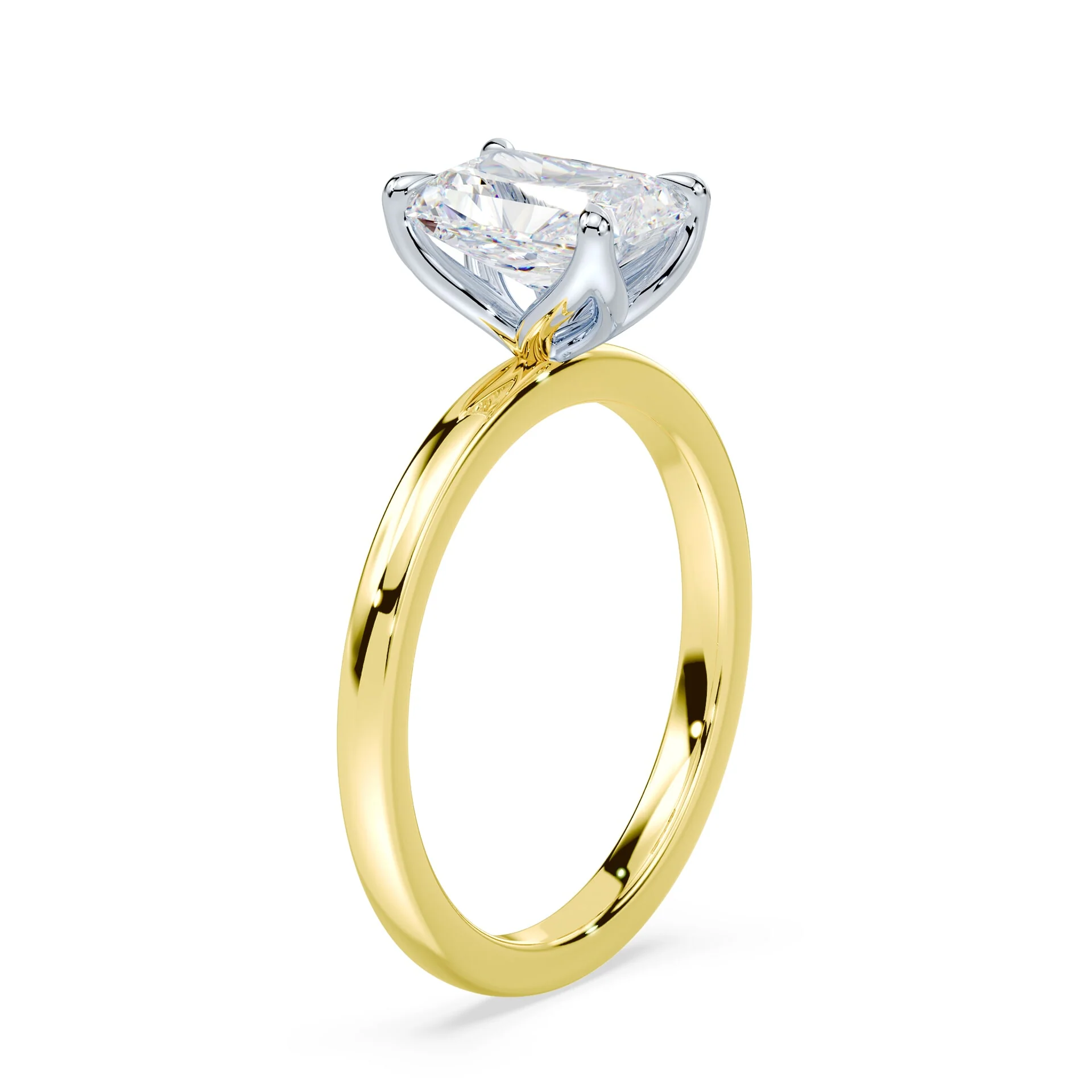 Radiant Cut Tulip Engagement Ring - Image 2